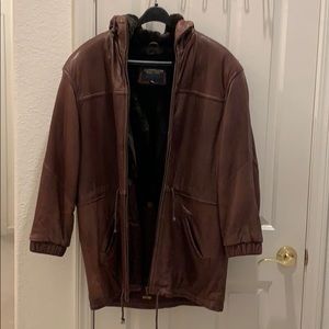 Women Metropolitan New yark lather coat